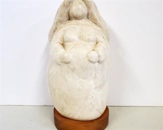 9" Marble Sculpture Navajo Woman Jesse Livingston. Signed 9/99 and Jesse (Ty) Livingston. I believe he is a Montana artist.  