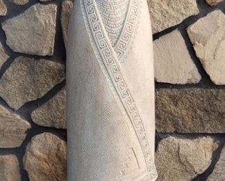 Beautiful 36" hollow cast  Durastone® statue of an Acoma woman by Austin Productions. Austin sculptures are made of Durastone® , hand cast and hand finished. Durastone® is a special formulation of crushed stone mixed in a slurry. Excellent condition.