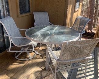 Patio table with 4 chairs