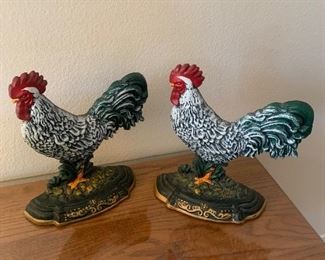 Cast iron roosters