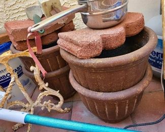 red pottery for plants