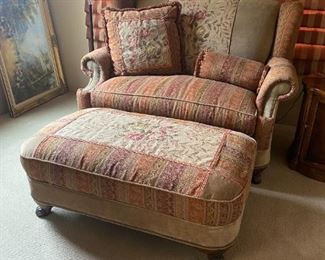 over sized chair and ottoman