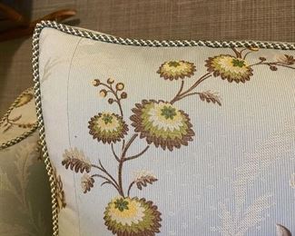 Custom John Boone upholstered floral sofa with down cushions. Measures 70" W x 38" D. Photo 4 of 5. 