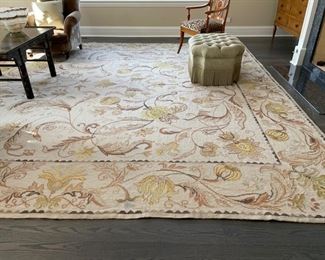 Needle Point Rug. Measures 13" x 16". Photo 1 of 3. 