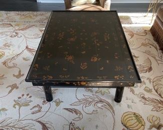 Ebony Chinoiserie Cocktail Table. Measures 48" x 32" x 22" H. Photo 4 of 4. 