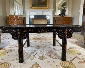 Ebony Chinoiserie Cocktail Table. Measures 48" x 32" x 22" H. Photo 1 of 4. 