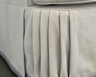 Club Chair upholstered in Lilac Cotton Fabric. Photo 2 of 2. 