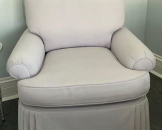 Club Chair upholstered in Lilac Cotton Fabric. Photo 1 of 2. 