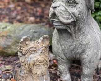 Dog Garden Statues. 