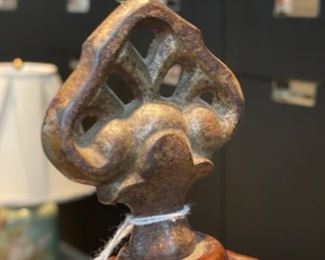 Antique Metal Stove. Top removes for repurposing as a cool umbrella stand. Measures 35” H x 14” D. Photo 3 of 4. 