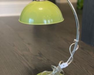 Green desk task lamp. 