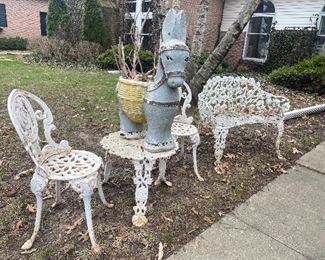 Cast iron outdoor set