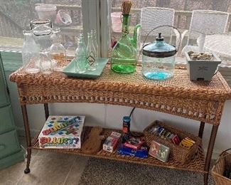 Wicker Freeport milk bottles