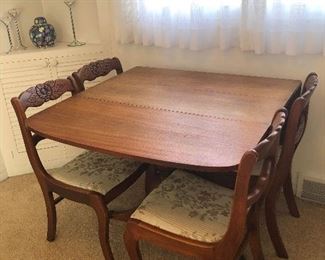 Drop leaf table and chairs 