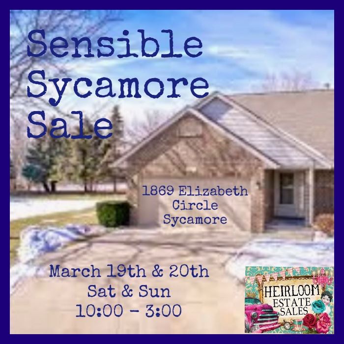 SENSIBLE SYCAMORE SALE 2 by Heirloom Estate Sales starts on 3/19/2022
