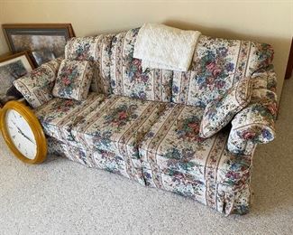 Floral sofa with matching loveseat