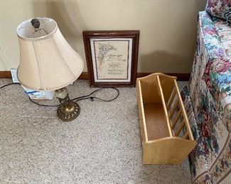 Lamps and magazine racks