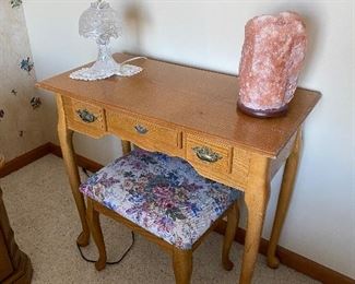 Small vanity and stool