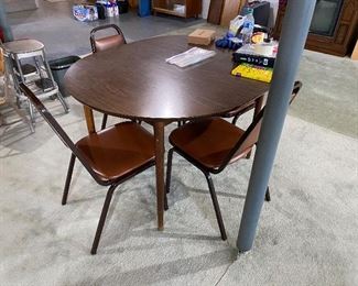 Table and four chairs