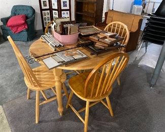 Table and four chairs