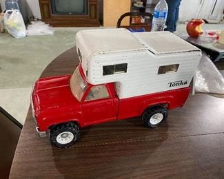 Tonka truck and camper
