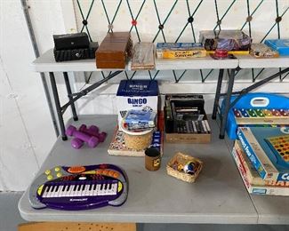 assorted toys and games