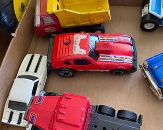 Vintage toy cars and trucks