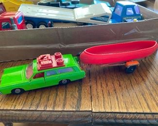 Vintage toy cars and trucks