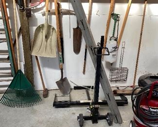 assorted yard tools