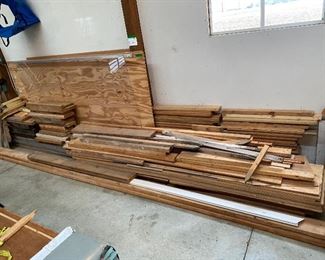 assortment of scrap lumber