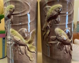 Royal Copley Fish Themed Planters