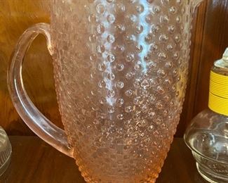 Hobnail Glass Pitcher