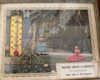 Southside Grocery and Launderette Advertising Thermometer