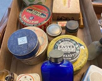 Old Bathroom and Medicine Tins