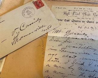 Old High Point Chair Company Envelope and Letterhead