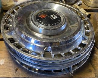 4 1960's Chevrolet Flag Wheel Covers