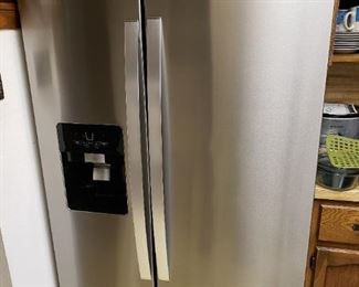 Near New Stainless Refrigerator