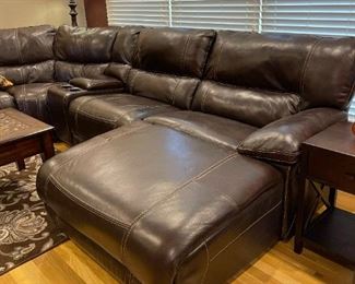 Large Leather Sectional 