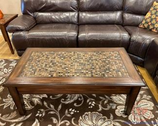 Tile Topped Coffee Table with Lift-Top