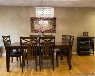 Mission Style Dining Room Table and Chair Set