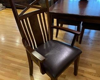 Mission Style Dining Room Table and Chair Set