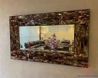 Marble Tile Framed Mirror