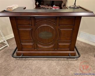 GUINNESS BEER Raised Panel Bar with Metal Footrest 