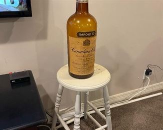 Vintage Large Glass Canadian Club Bottle