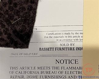 Bassett Furniture Custom Upholstered Armchair