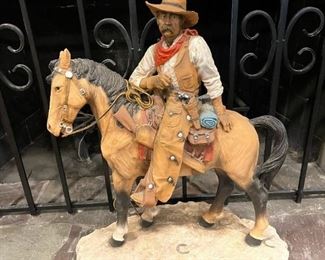 Vintage 1986 Universal Statuary Horse and Rider #812