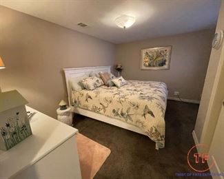 Standard Furniture Marilyn Panel Bedroom Set in Glossy White (Mirrored Dresser, King Size Bed, and Nightstand)