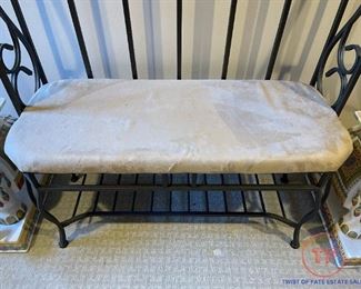 Metal Hall Tree with Bench