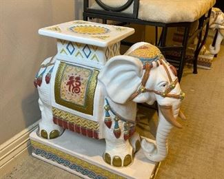 Ceramic Elephant Garden Stools