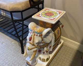 Ceramic Elephant Garden Stools